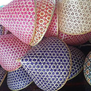 Đèn tre đèn mây tre chao đèn tre đèn thả mây tre hoa văn