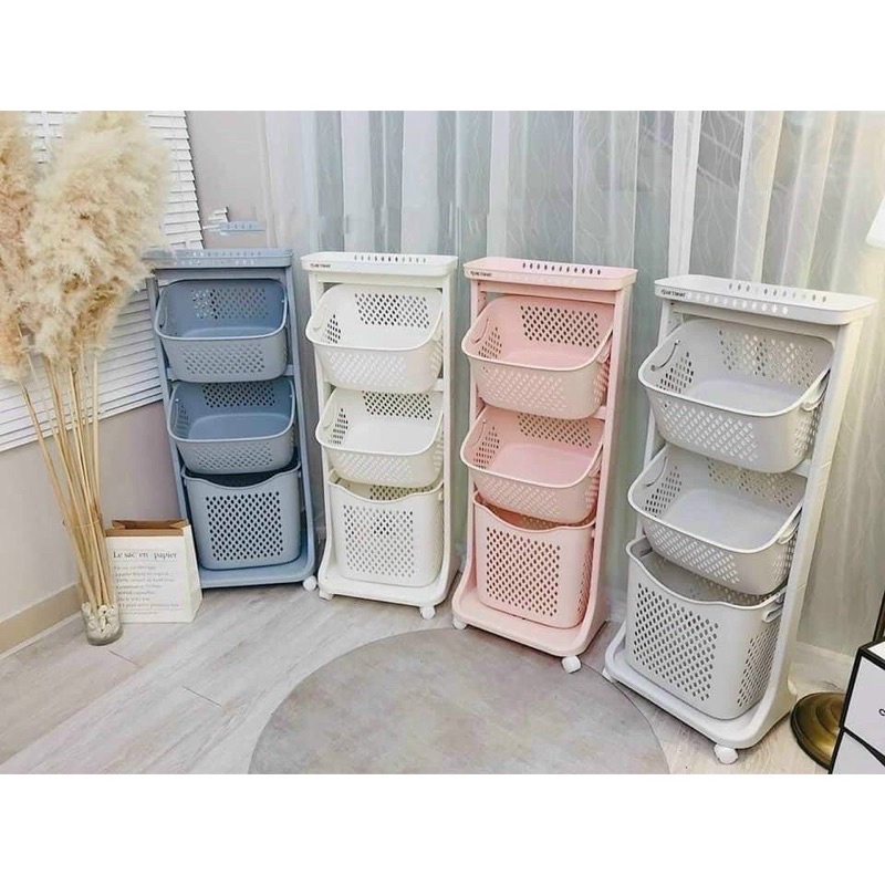 Kệ bánh xe 4 tầng CHÍNH HÃNG Việt Nhật, bền bỉ, thiết kế thông minh, để đồ dùng cho mẹ,đồ chơi cho bé
