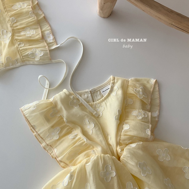 Set váy kèm nón CIEL DE MAMAN hàng chính hãng nội địa Hàn