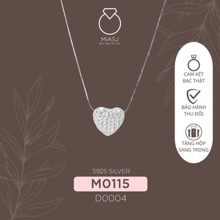 Ảnh thật Mặt dây chuyền vòng cổ Bạc Ý S925 miễn phí xi Kim cao cấp | Mi.A trang sức bạc