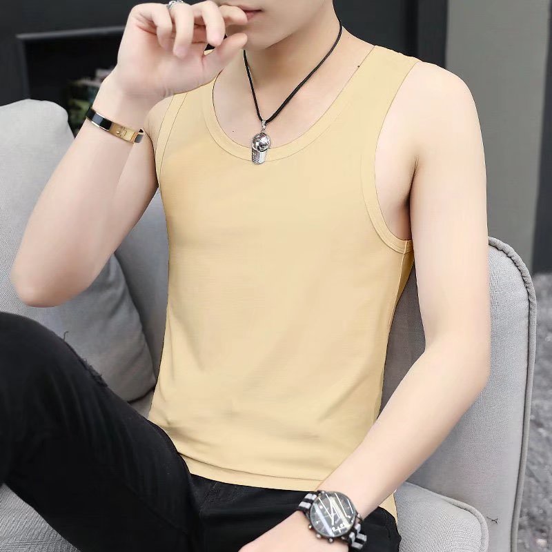 Áo Thun Sát Nách Dáng Ôm Phong Cách Hàn Quốc Dễ Phối Đồ Thời Trang Cho Nam Size M-5xl