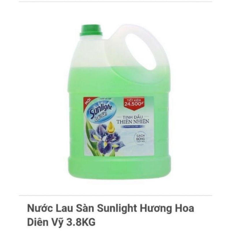 Nước lau sàn sunlight đủ màu 3,8 kg