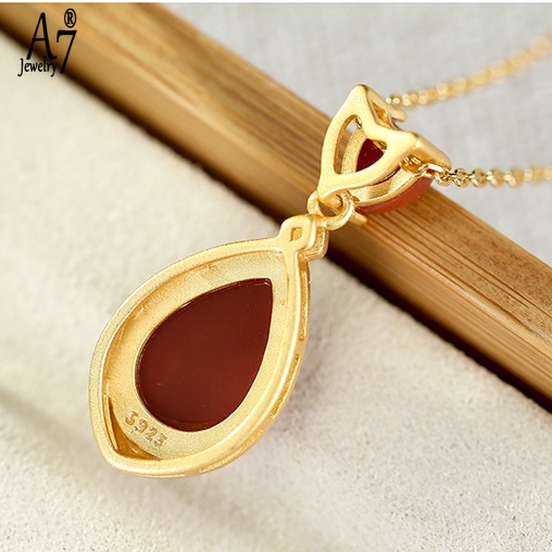 Mặt Dây Chuyền Hình Giọt Nước Bằng Bạc 925 A7 S925