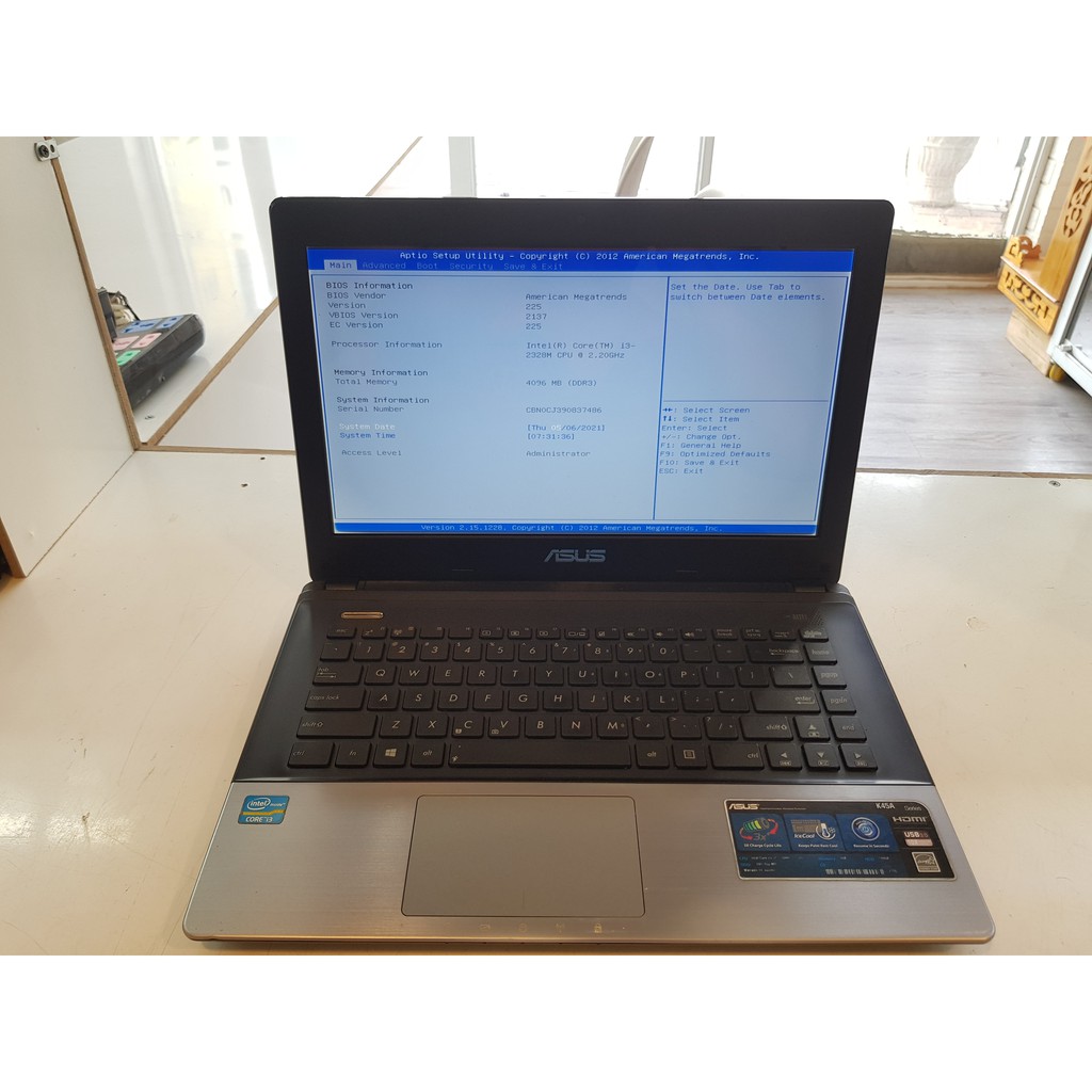 Laptop Asus K45A - I3 2328M - Ram 4Gb