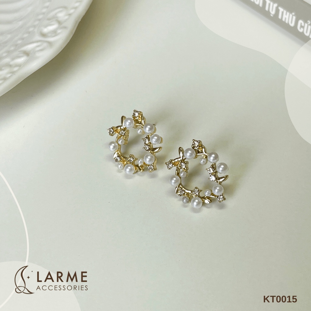 Khuyên tai, bông tai nữ nguyệt quế Larme Accessories - KT0015