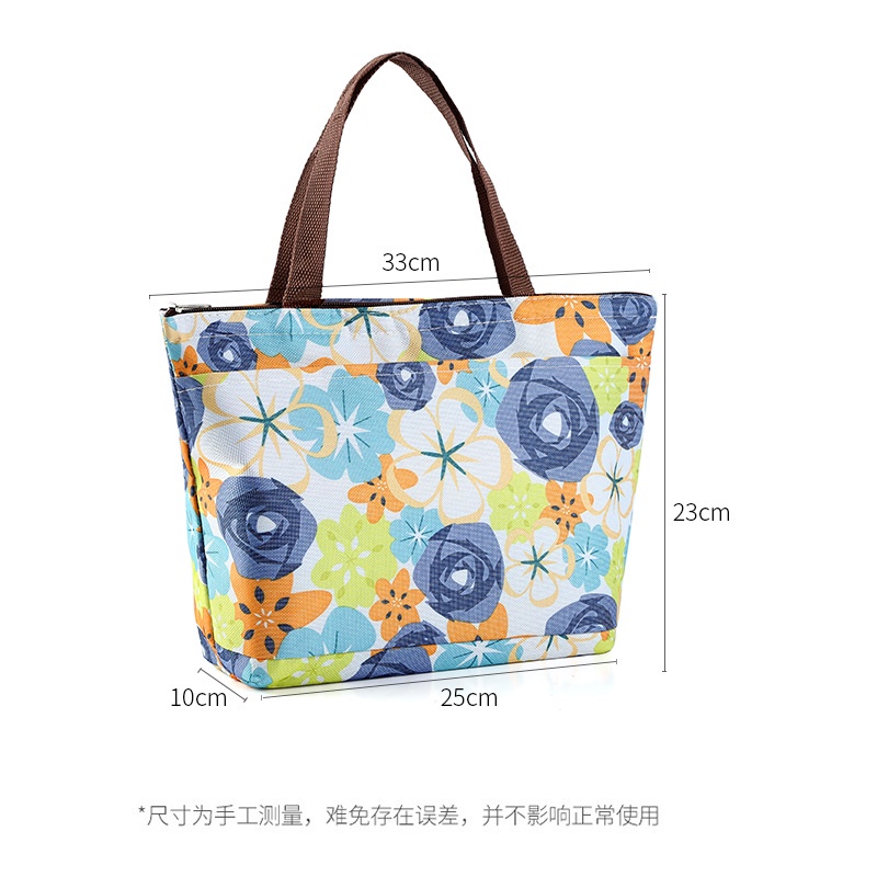 (LOẠI 1 có 3 lớp giữ nhiệt) Túi đựng cơm vải POLYESTER chống thấm SIZE ĐẠI giữ nhiệt nóng - lạnh lót nhôm - YW