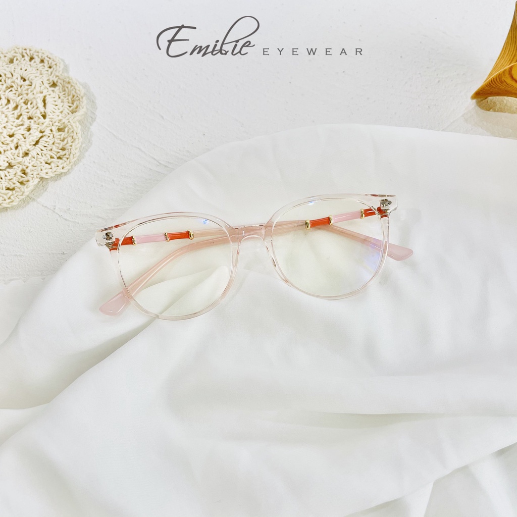 Gọng kính nhựa dẻo cao cấp nữ tròn bầu chắc chắn nhiều màu Emilie eyewear phụ kiện thời trang 8871