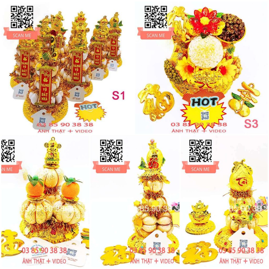 [Đồng Giá 65k] Bông Tỏi Ông Địa Tháp Tỏi Thần Tài Đậu Ngũ Sắc VỢ CHỒNG TÔI nhiều mẫu