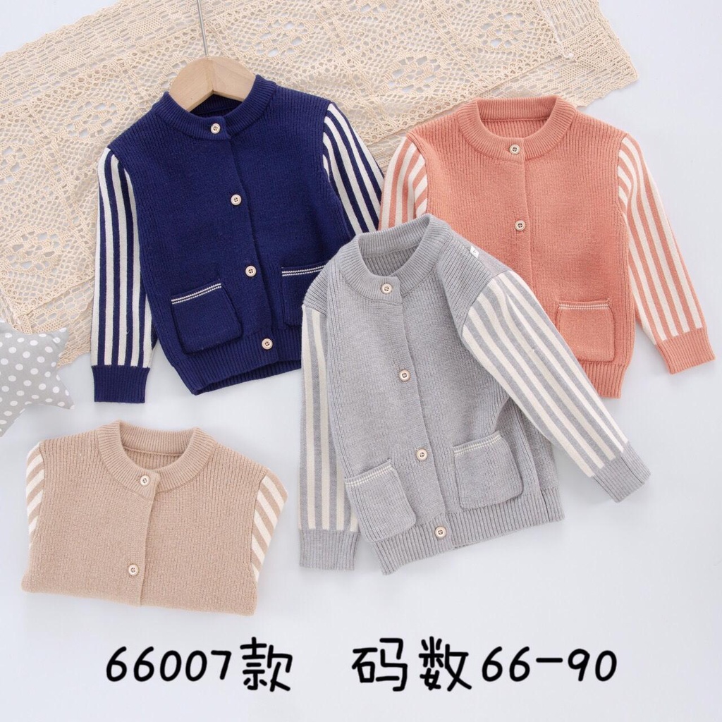 6007 Áo len dài tay cài giữa hàng quảng châu loại 1 cho bé trai/ bé gái (6-14kg)