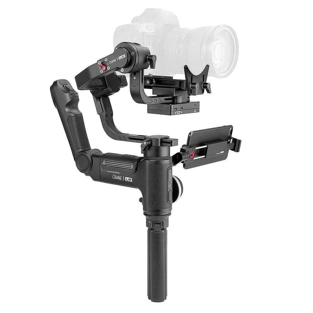 Gimbal chống rung cao cấp cỡ lớn, tải trọng 4.5kg, pin 7.5h, Wireless với ứng dụng smartphone | Zhiyun Crane 3 Lab