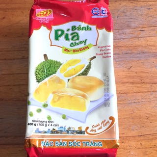 Bánh pía chay đậu sầu riêng 400g 4 chiếc