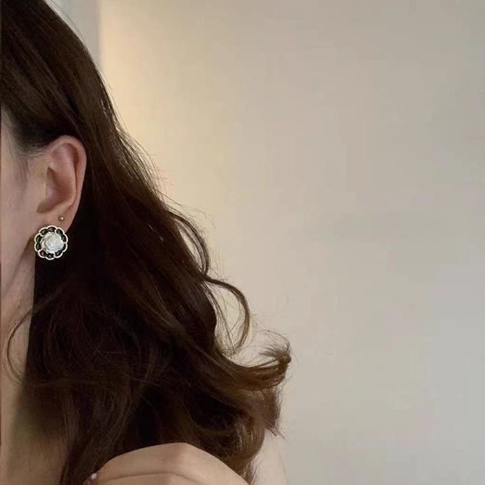 ★★★1 Đôi Bông Tai Hình Hoa Kiểu Retro Pháp Thời Trang Hàn Quốc