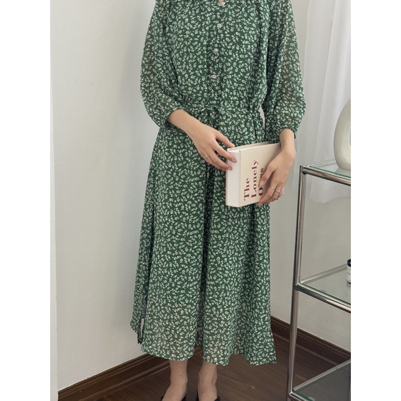 Doris Dress ( váy hoa nhí 2 màu xanh, đỏ)