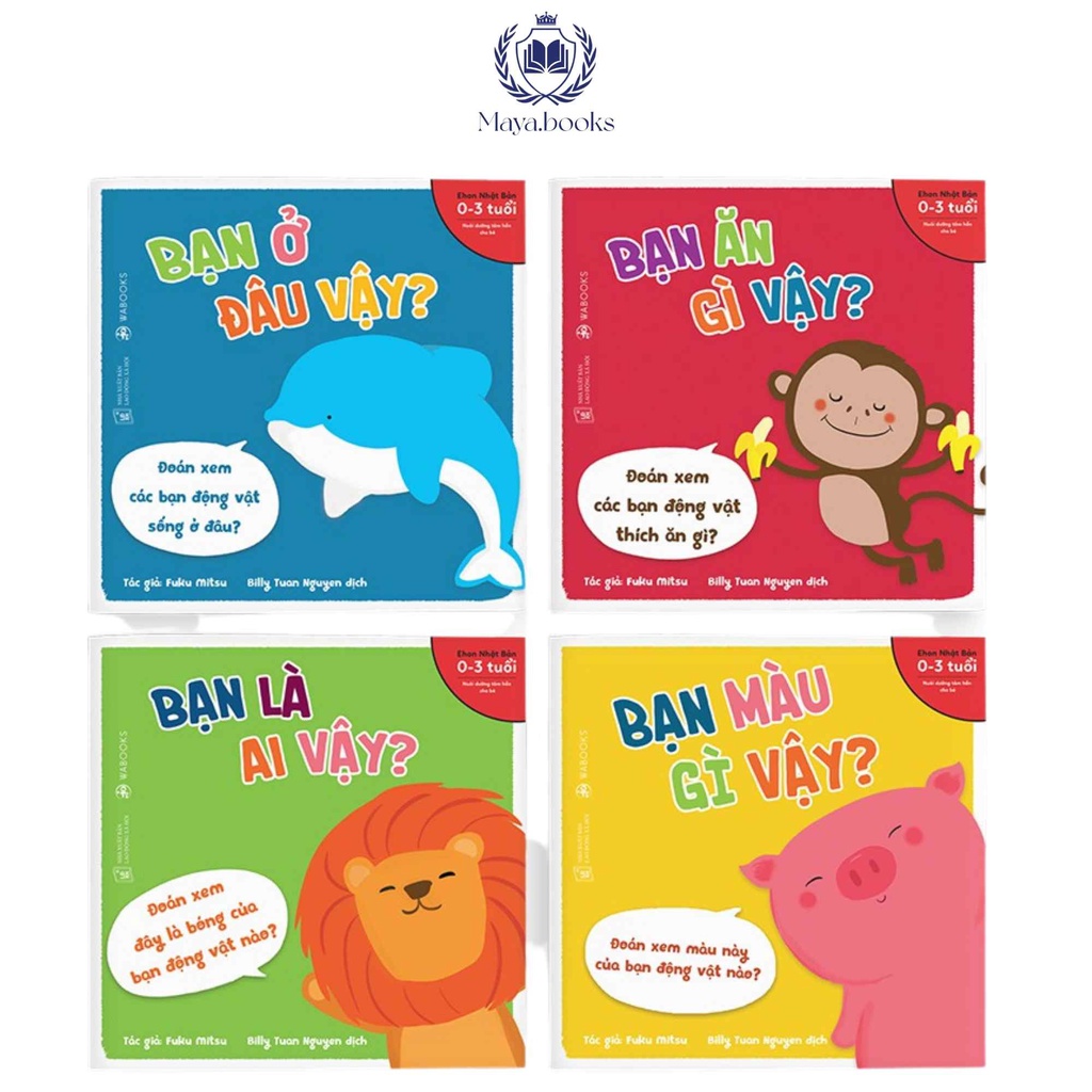 Sách ehon cho bé 0 3 tuổi - Bộ 4 cuốn Ehon Bạn là ai vậy
