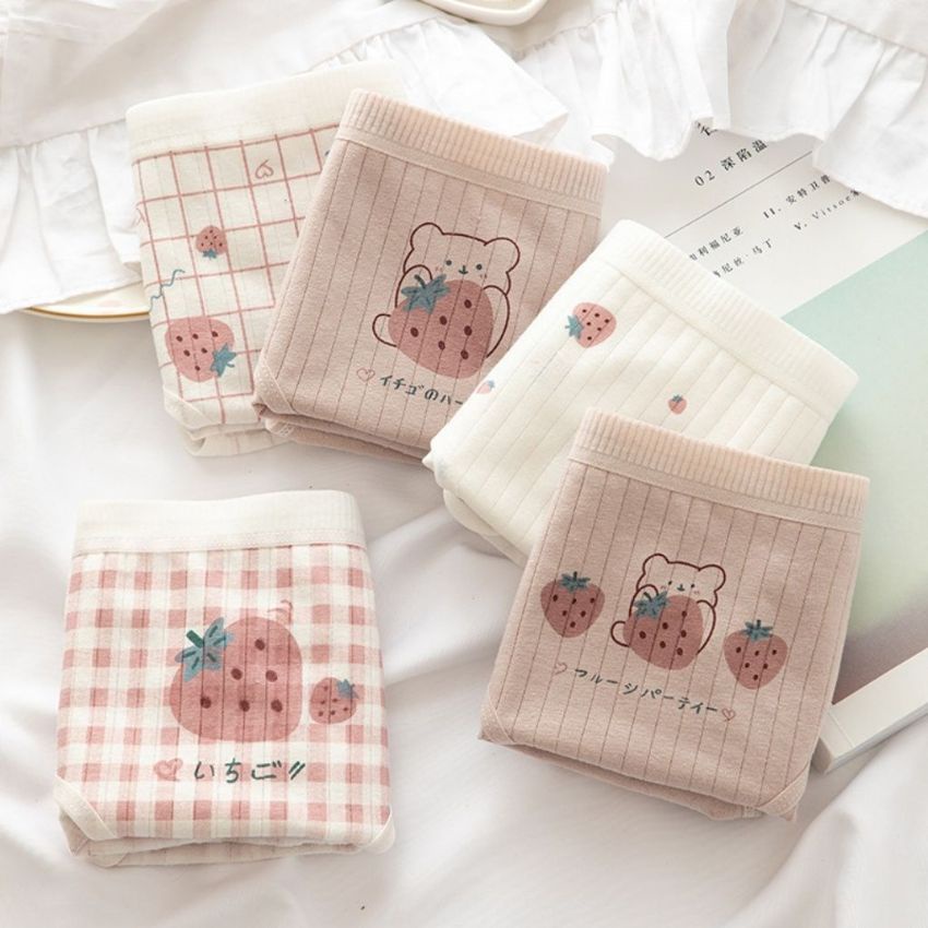 Quần lót nữ cotton Cao Cấp kháng khuẩn xuất nhật, họa tiết dễ thương L2119