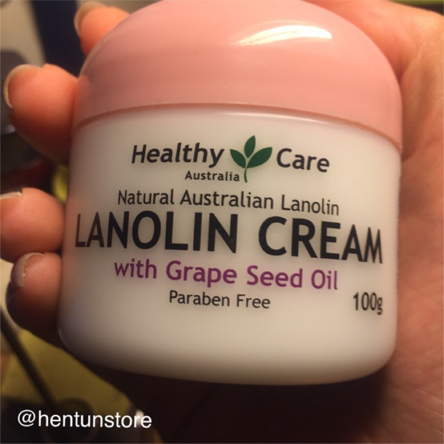 Kem dưỡng da Nhau Thai Cừu Healthy Care Lanolin Cream with Grape Seed Oil 100g