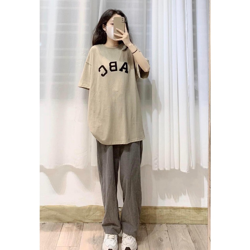 Áo thun Unisex nam nữ form rộng in chữ A B C - Zadola fashion