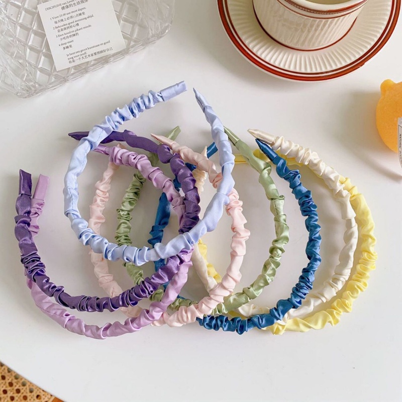 Băng đô cài tóc vải satin thời trang cổ điển dễ phối đồ