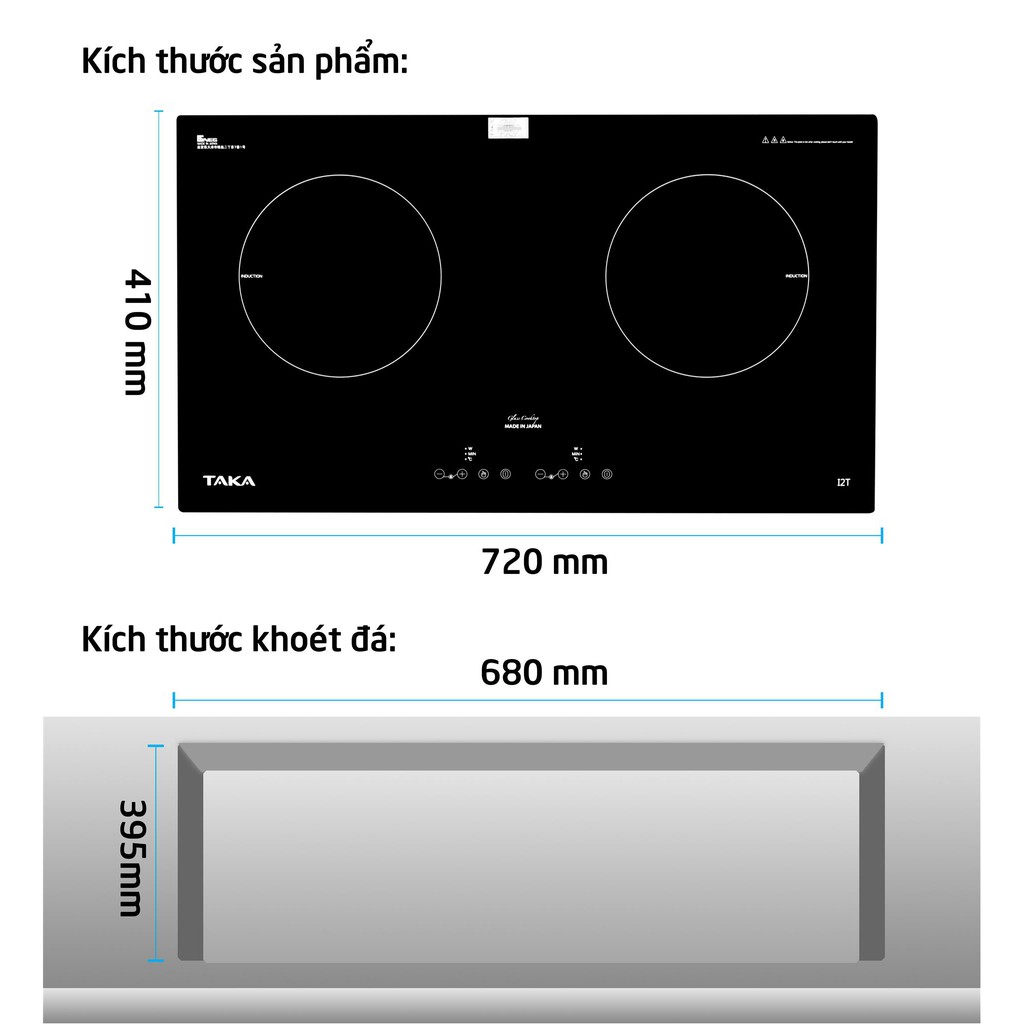 Bếp Từ Đôi Cao Cấp Made In Japan TAKA I2T