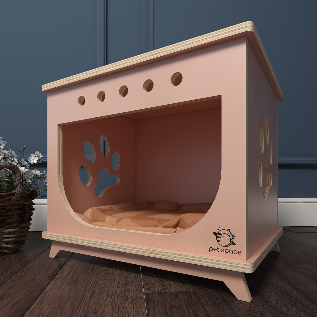 NHÀ GỖ CHO CHÓ MÈO PETSPACE.VN PP25