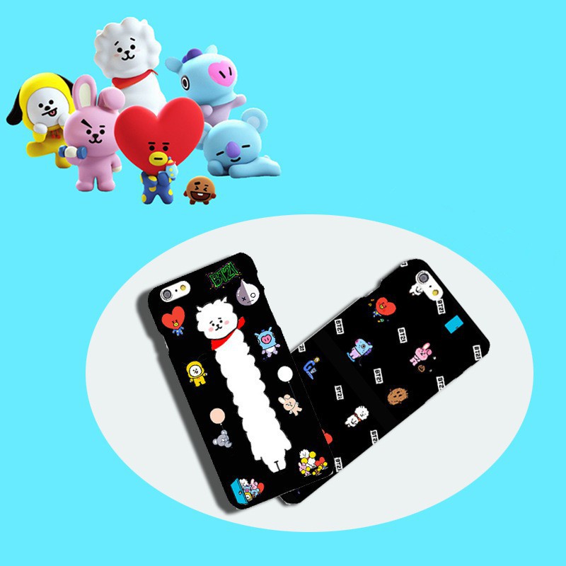 Ốp điện thoại in hình BT21 dễ thương cho iPhone 5/5s 6/6s 6plus/6splus 7/8 7plus/8plus Samsung S6/S6 Edge S7/S7 Edge