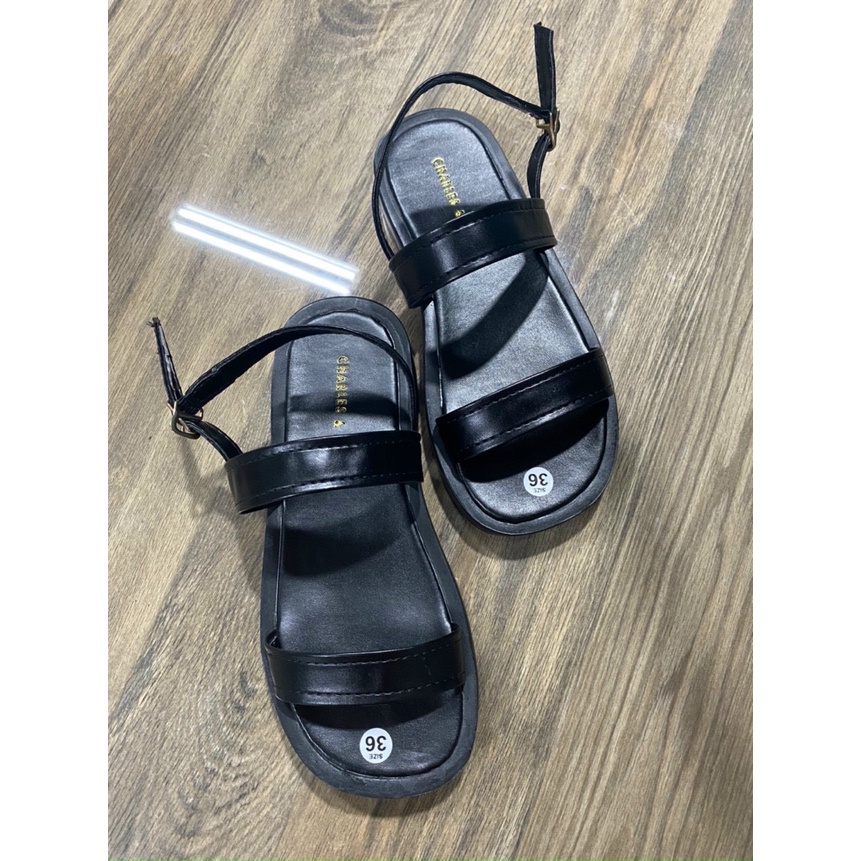 Dép Sandal Đế Bằng 2 Quai Trơn Cực Đẹp Và Êm Chân