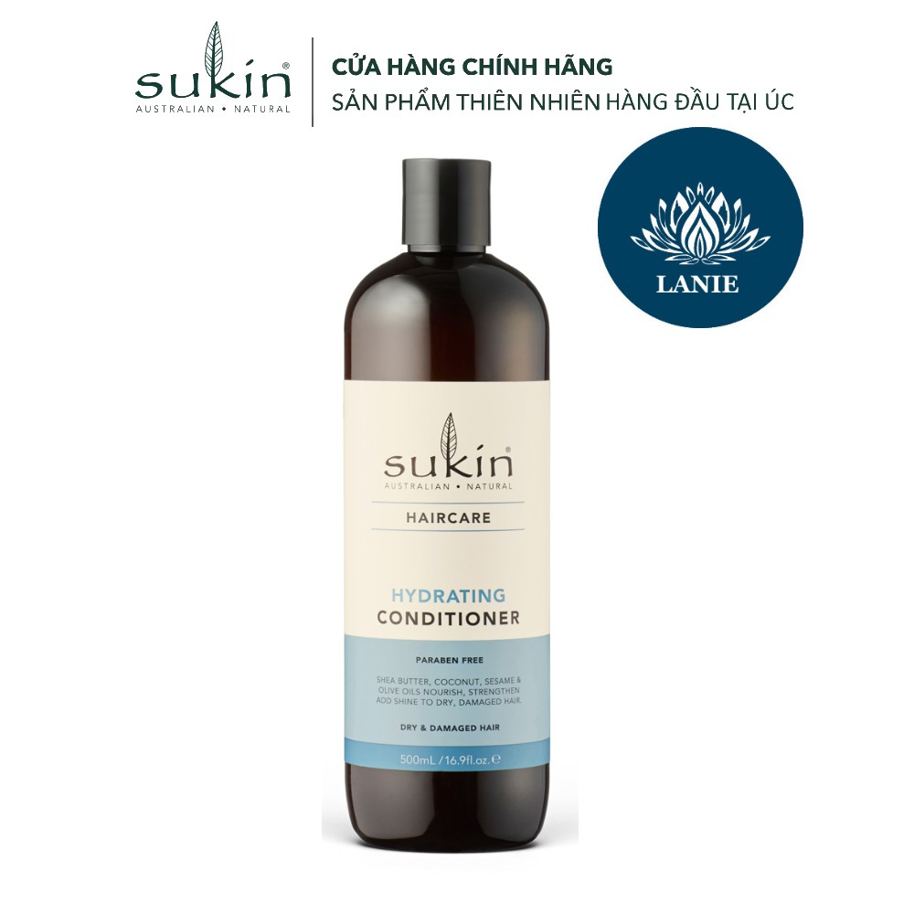 Combo Phục Hồi Tóc Hư Tổn Gãy Rụng Sukin Dầu Gội Dưỡng Ẩm 500ml &amp; Dầu Xả Dưỡng Ẩm 500ml Vn