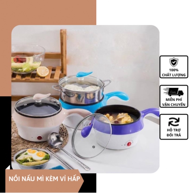 RẺ VÔ ĐỊCHCA NẤU MÌ 2 TẦNG CHỐNG DÍNH 18cm SIÊU TIỆN LỢI