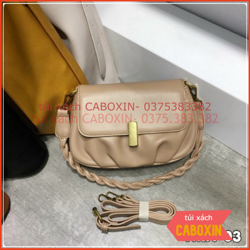 túi xách kẹp nách nữ nhún dây tết( thêm hộp thêm 25k) -CABOXIN tuyển sỉ toàn quốc
