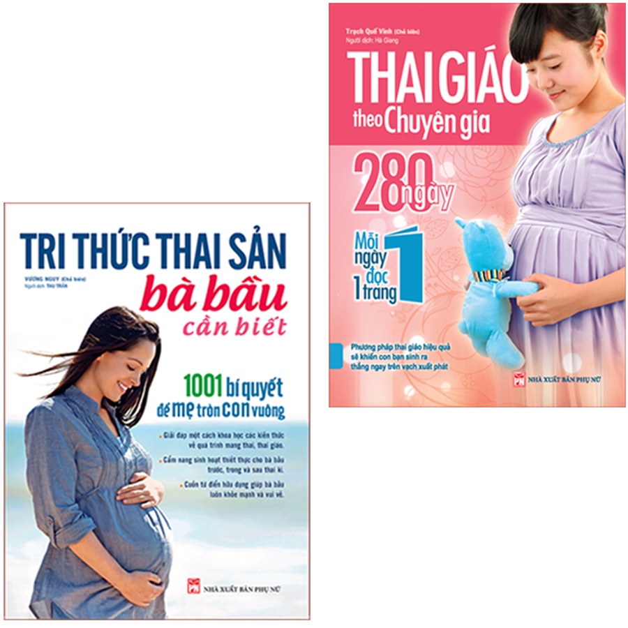 Sách: Combo Tri Thức Thai Sản Bà Bầu Cần Biết + Thai Giáo Theo Chuyên Gia