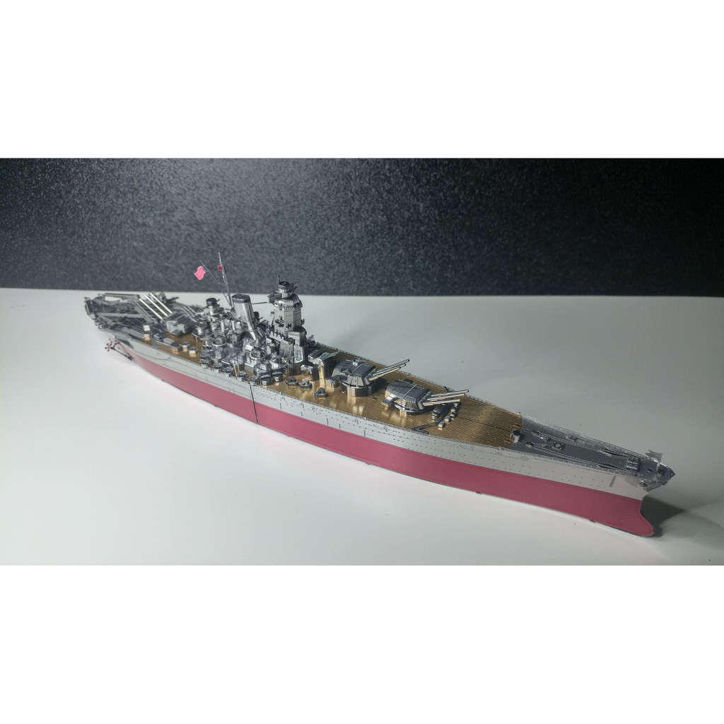 Chưa Ráp Mô Hình Thép 3D Tàu Chiến Thiết Giáp Hạm Nhật Bản Piececool Yamato Battleship