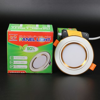 Đèn LED âm trần viền vàng trắng 7W