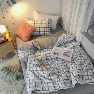 Bộ chăn ga 4 món kẻ