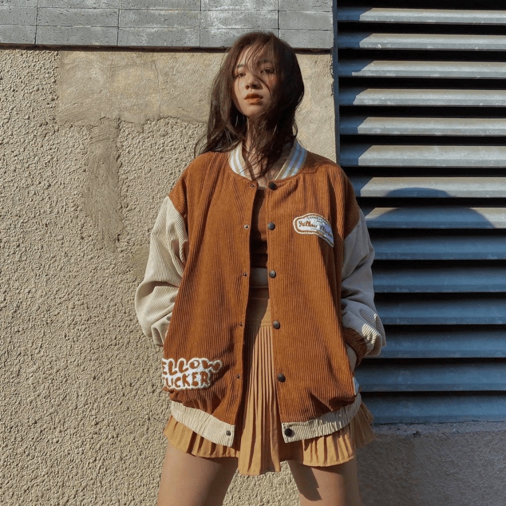 Áo khoác Nhung Gân Cao Cấp Kiểu Chất Dày Dặn In Nổi Chữ Kèm Logo ( Đủ màu+ hình thật ) TP114 [NewUnisex]