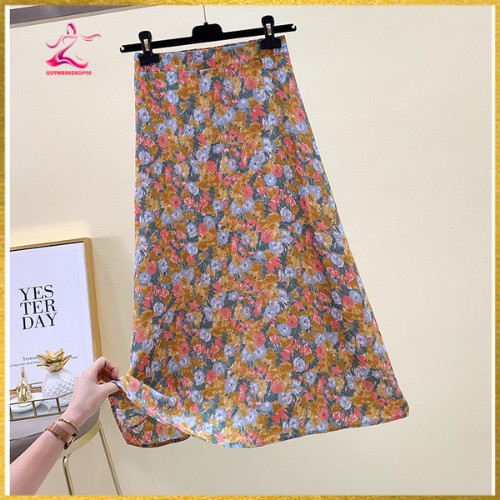 [ mua 1 tặng kính mát] Chân Váy Hoa  Xòe 2021- vải mát, nhẹ. | BigBuy360 - bigbuy360.vn