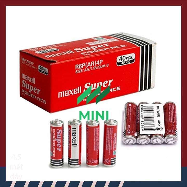 [1 Vĩ / 4 Viên] Pin AA Maxell Super Power ACE Red 1,5V