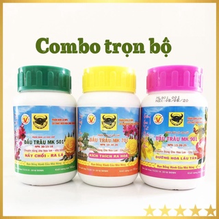 Combo trọn bộ 3 phân đầu trâu 501+701+901 cho hoa lan, hoa kiểng