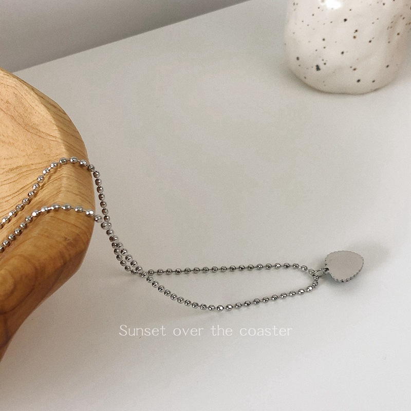 Dây Chuyền Thép Titan Mặt Hình Trái Tim Thời Trang Đơn Giản 23535