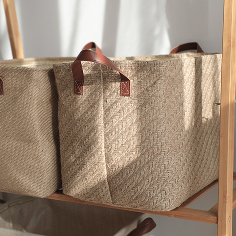 Giỏ Đựng Đồ Giặt Sức Chứa Lớn Bằng Vải Cotton Lanh