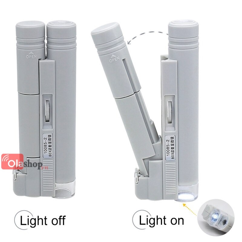 Kính lúp cầm tay có đèn độ phóng đại 100x