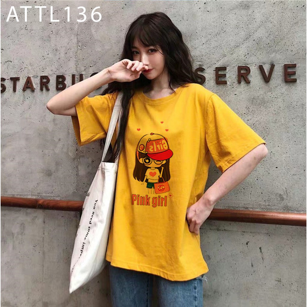 ÁO THUN NỮ  P41  FORM RỘNG  FREE SIZE CỨC CUTE
