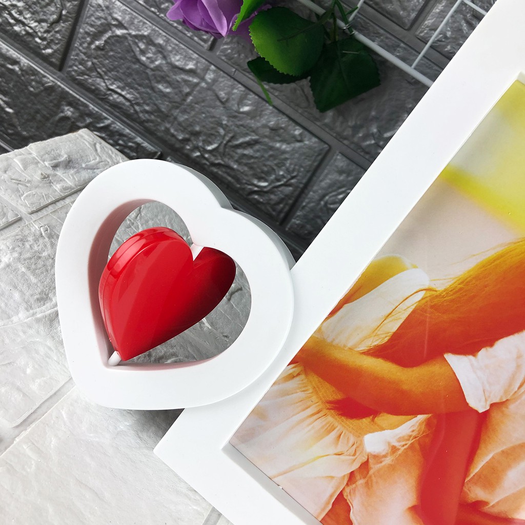 Khung ảnh để bàn 13x18 trái tim xoay (KH17)