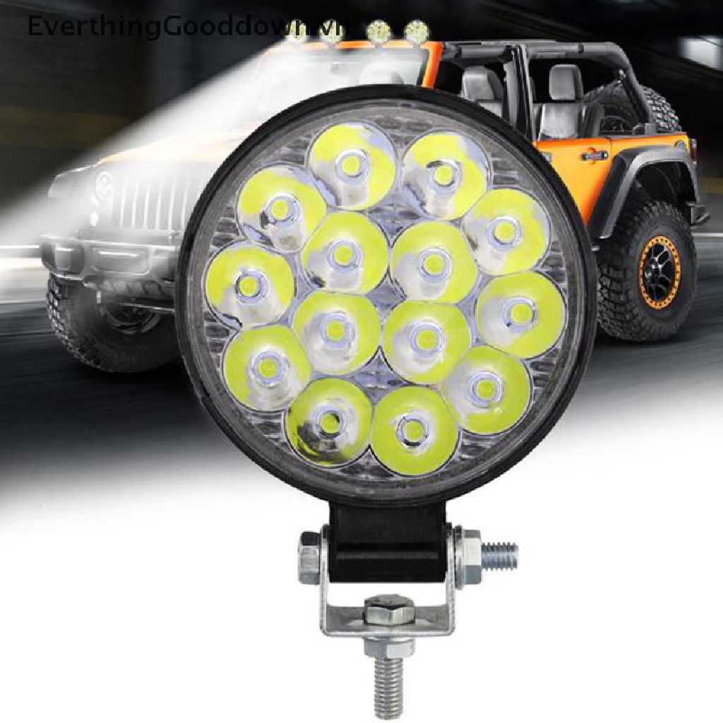 Everthinggooddown 1x 42W Đèn Tròn 14 Bóng LED Phá Sương Mù Cho Xe Tải SUV ATV