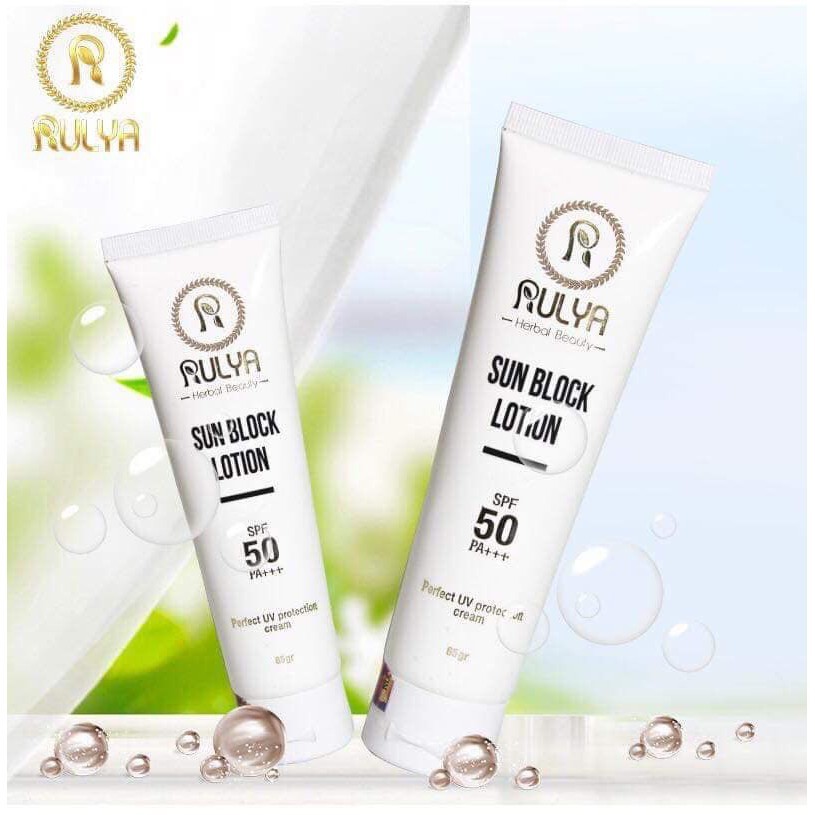 [ CHÍNH HÃNG] Kem Chống Nắng, kem chống nắng RULYA SUN BLOCK LOTION SPF 50 PA+++ An Toàn Cho Mọi Loại Da