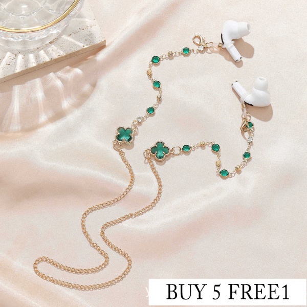 Dây Nối Dài Mắt Kính Chống Mất Hình Cỏ Bốn Lá Màu Sắc Thời Trang