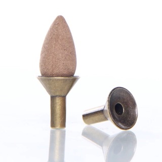 Đế trụ đồng đặt nhang nụ thắp hương phụ kiện thác khói trầm hương