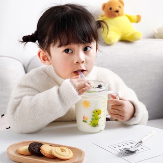 Cốc uống sữa thủy tinh KHÔNG CHÌ có chia vạch cho bé , thủy tinh borosilicate cao cấp