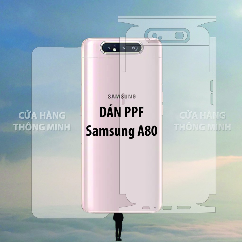 Tấm dán Samsung A80 dán PPF mặt trước, dán mặt sau, dán màn hình, dán mặt lưng Full viền chuẩn
