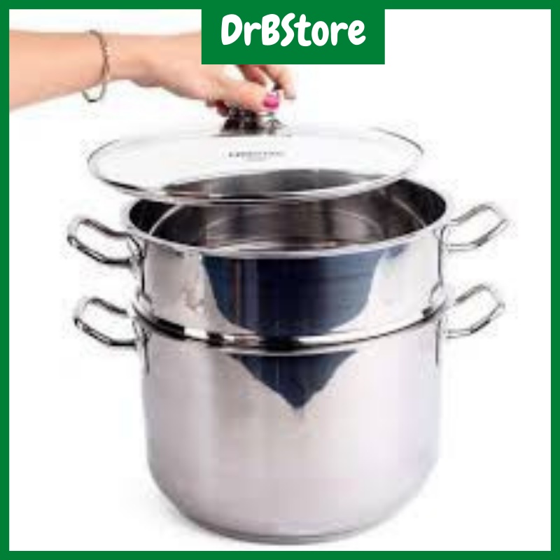 Nồi Xửng Hấp 26cm Inox 3 Đáy Fivestar Nắp Kính Dùng Bếp Từ Bảo Hành 5 năm