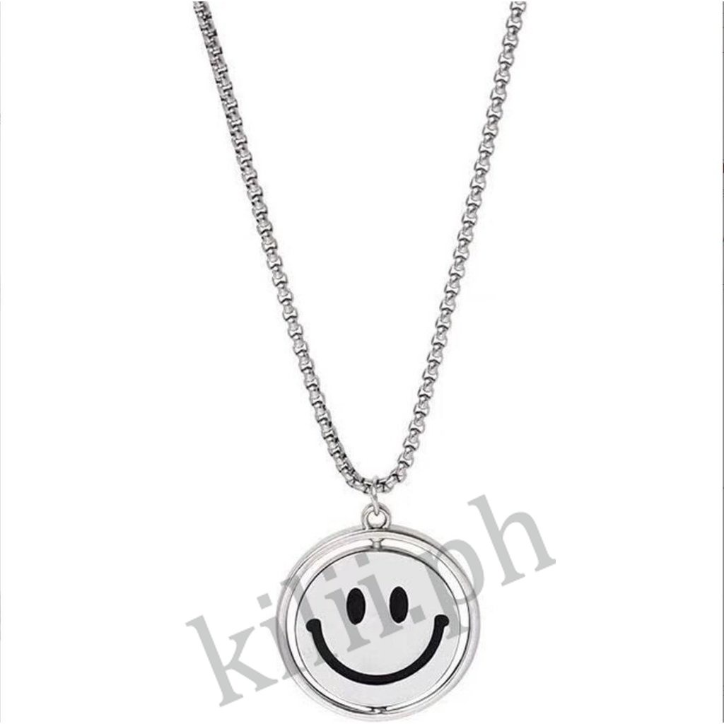 Kilii Vòng cổ Mặt Cười Phong Cách Hiphop Đường Phố